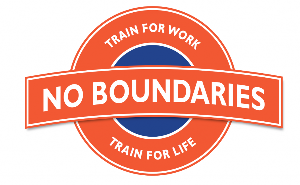 No Boundaries - Train For Work, Train For Life Logo