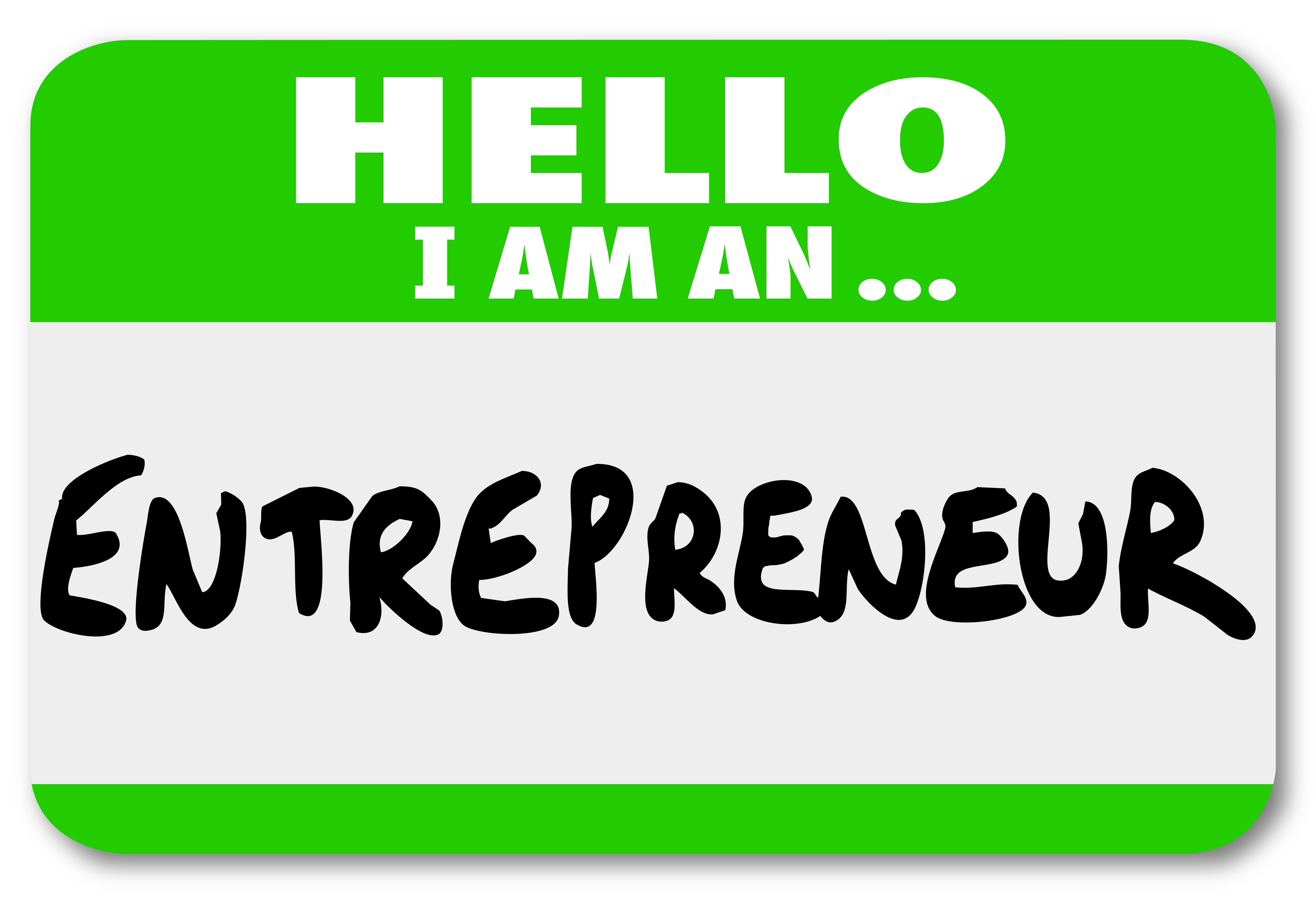 Entrepreneur Name Tag Business Owner New Startup Company